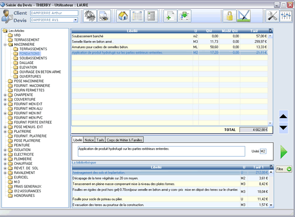 Devis Quantitatif  GIMI  LE LOGICIEL POUR LES CONSTRUCTEURS DE